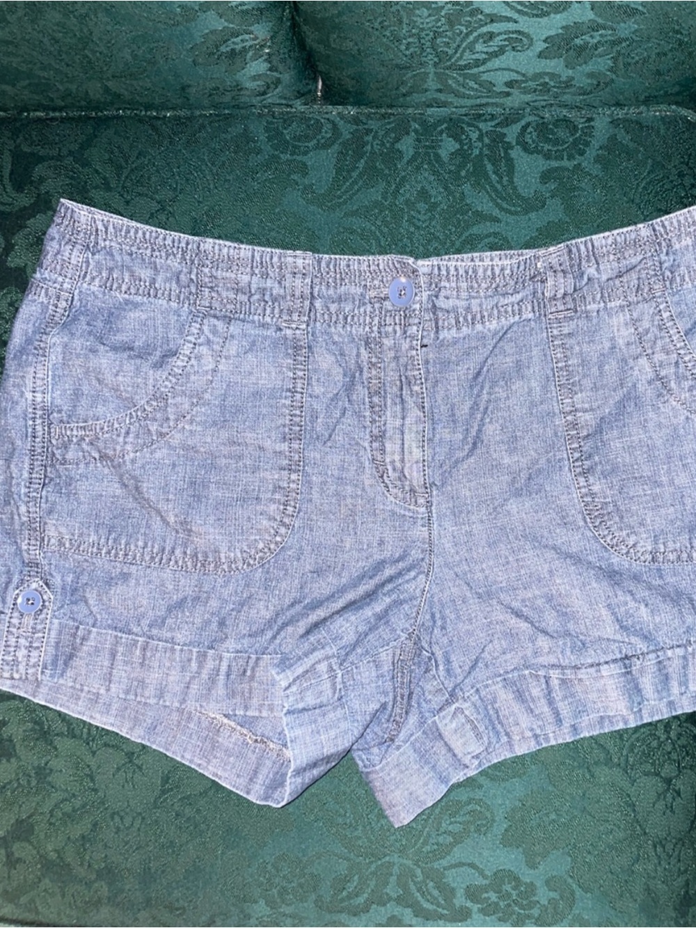 LOFT chambray Light Blue Denim-Looking  Shorts